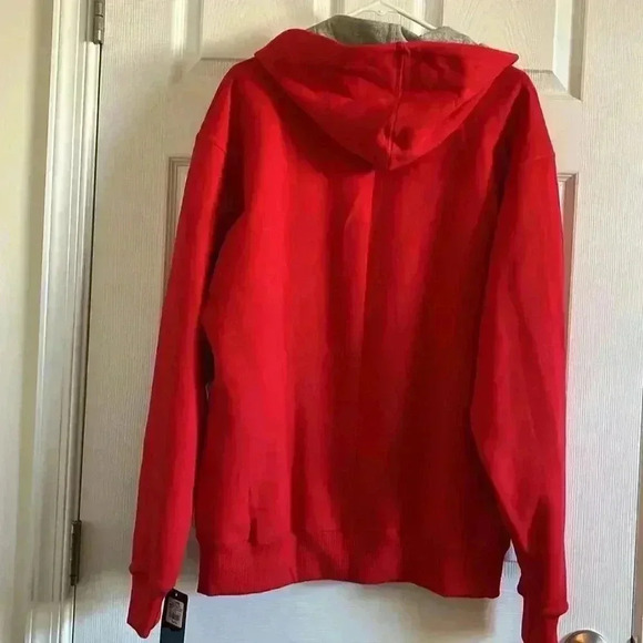 ChAMPION MENS POWERBLEND HOODIE size large color red with zipper front NWT - Picture 6 of 6
